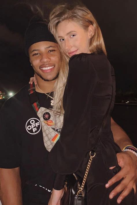 Saquon Barkley's girlfriend, Anna Congdon, celebrates Giants star's win