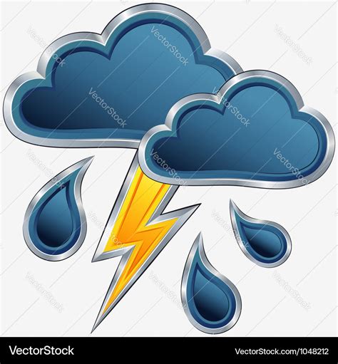 Icon of storm weather Royalty Free Vector Image