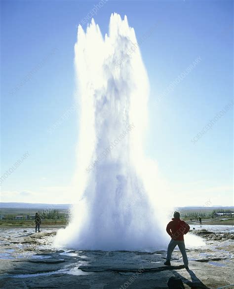 Geyser erupting - Stock Image - E570/0235 - Science Photo Library