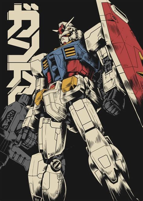 'RX 78 2 Gundam' Poster by Wahyudi Artwork | Displate in 2021 ...