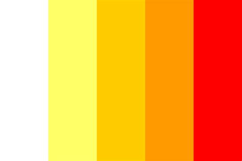 Yellow to Red Color Color Palette