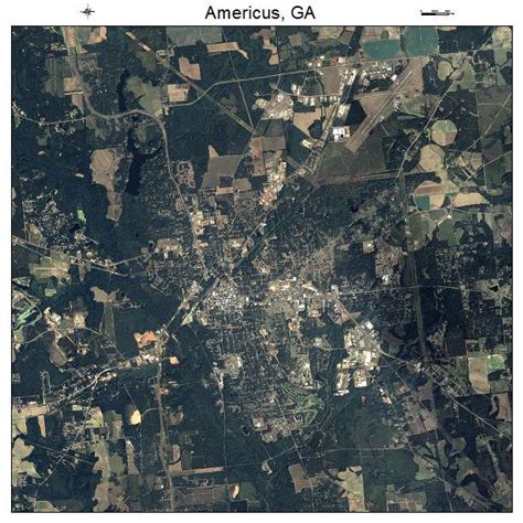 Aerial Photography Map of Americus, GA Georgia