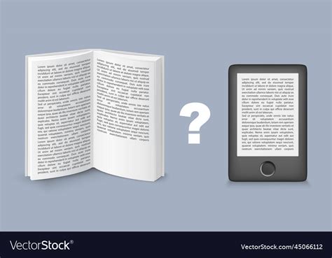 Paper and electronic book to choose Royalty Free Vector