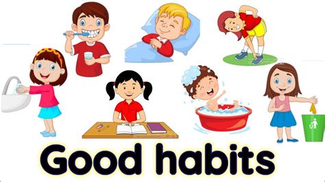 Good habits for kids | Good habits |Good habits and bad habits|Good habit |Personal hygiene for ...