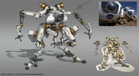 ArtStation - Zero-Gravity Space Station Repair Mech