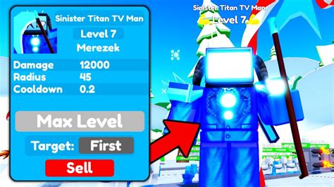 SPRAWDZAM NOWY SINISTER TITAN TV MAN ️ w SKIBIDI TOILET TOWER DEFENSE w ROBLOX (POTĘŻNY SLOW ...