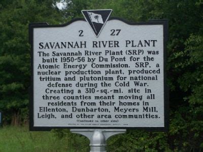 Savannah River Plant Historical Marker