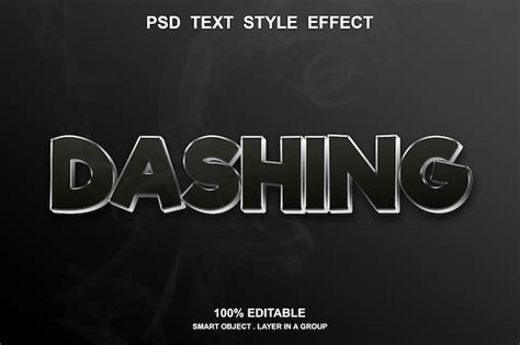 Premium PSD | Dashing text effect