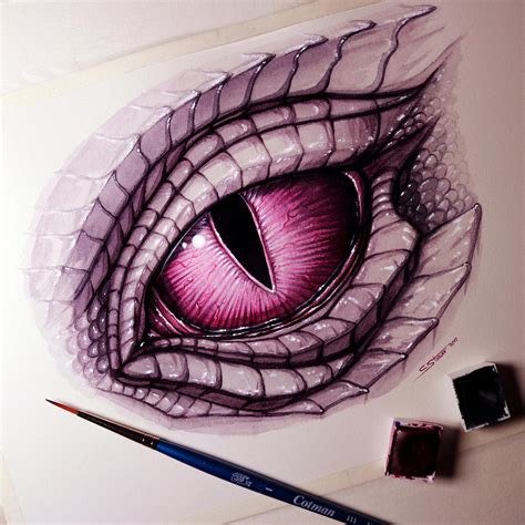 Dragon Eye Painting by LethalChris on DeviantArt