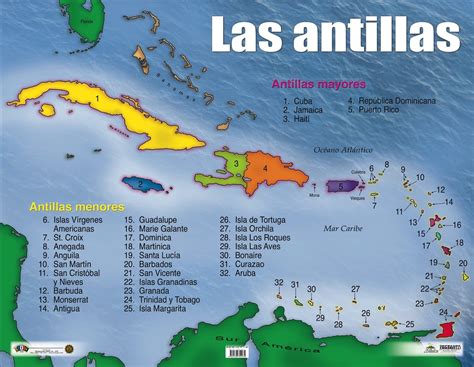 AES-C112 Mapa de las Antillas | Cuaderno de estudio bíblico, Mapa ...