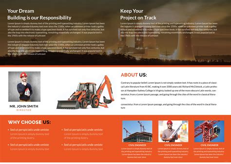 Free Building Construction Brochure Template in Adobe Photoshop, Illustrator, InDesign ...