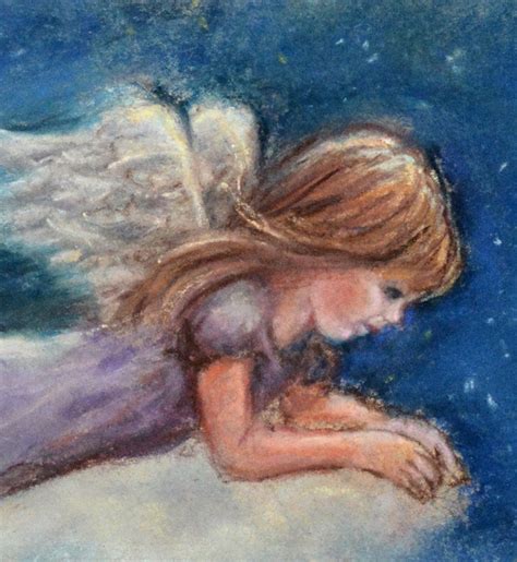 Little Angel ORIGINAL pastel painting Your Guardian | Etsy