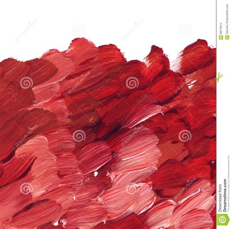 Deep Red Acrylic Paint Brush Stroke for Background. Stock Illustration - Illustration of blood ...