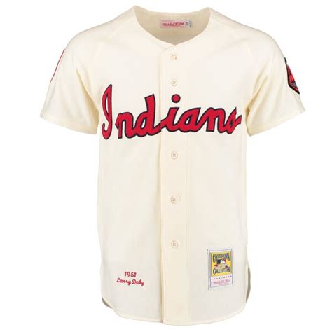 Men's Cleveland Indians 1948 Bob Feller Mitchell & Ness Cream Authentic ...