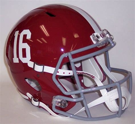 Alabama Crimson Tide #16 Riddell Full Size Deluxe Replica Speed ...