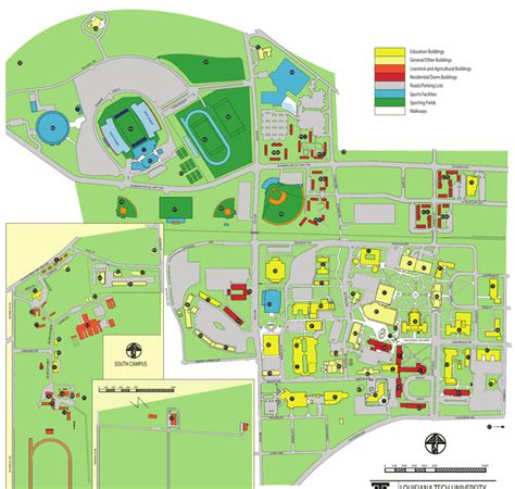 Louisiana Tech Campus Map | World Map Gray