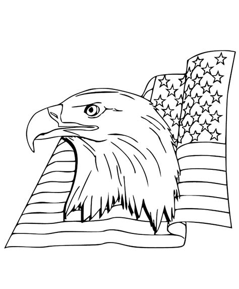 American Flag Eagle coloring page - Download, Print or Color Online for Free