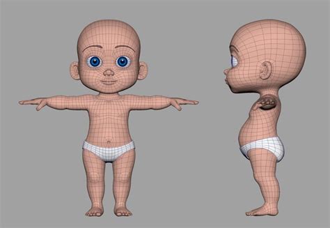 Johnny | Baby boy character on Behance | 3d character, Character model sheet, Game character design