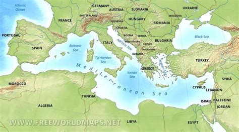 Mediterranean Map: Explore the Major Geographical Features