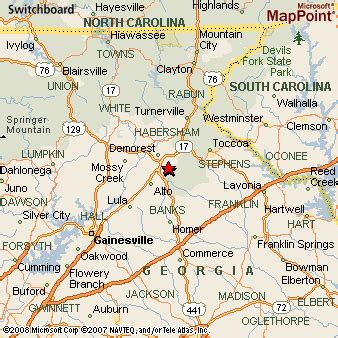 Where is Mount Airy, Georgia? see area map & more