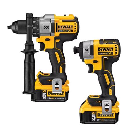 DEWALT 20V Cordless MAX Li-Ion Hammer Drill/Impact Driver Combo Kit ...