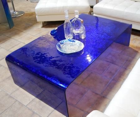 Marine Glass Coffee Table Deep Sea Blue - Modern - Coffee Tables - by Italy Design
