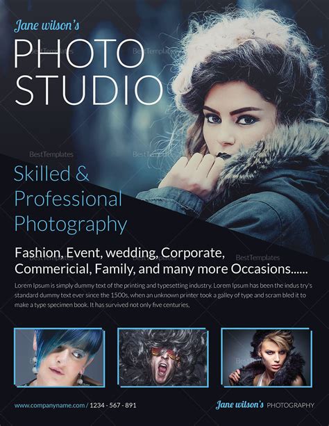 Beautiful Creative Photography Flyer Template | Photography marketing templates, Photography ...