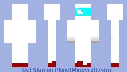 white crewmate (sus) (reported body) Minecraft Skin