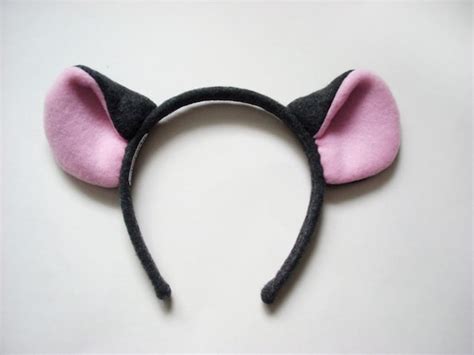 Gray Mouse or Rat Ears Headband by lolicrafts on Etsy