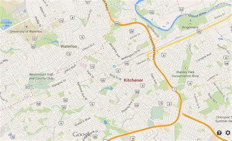 Map of Kitchener