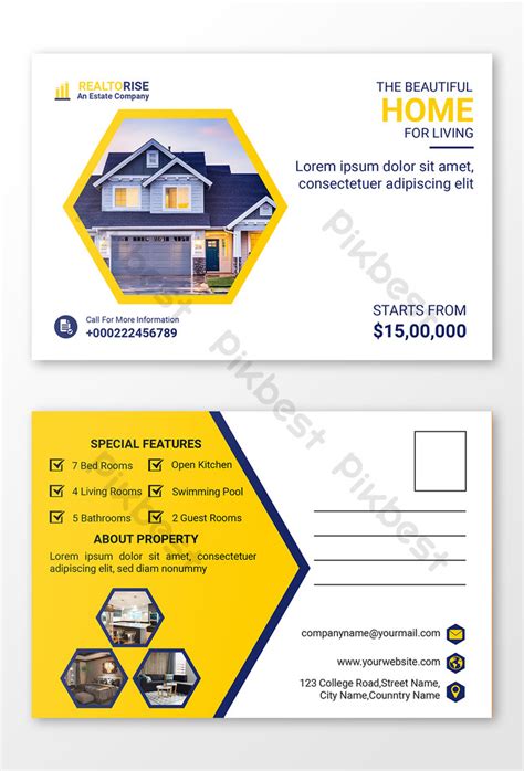 Real Estate Postcard Template Corporate Real Design | AI Free Download ...