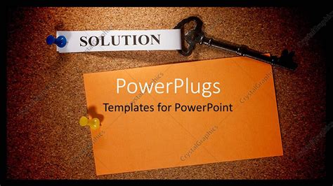 PowerPoint Template: a beautiful background with a key (18172)