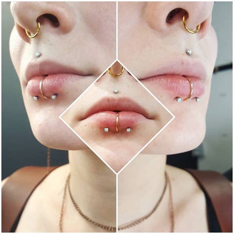 305 Likes, 7 Comments - Amanda (@piercerlady) on Instagram: “Fresh paired lower lip piercings ...