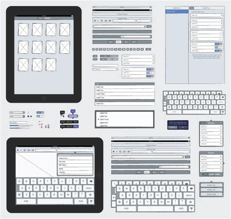 ipad sketch elements | Wireframe, App design, Ipad