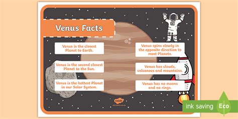 Solar System: Venus Facts Display Poster (teacher made)