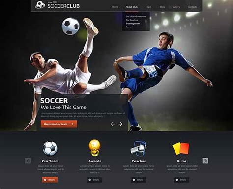 Soccer Club Website Template - prntbl.concejomunicipaldechinu.gov.co