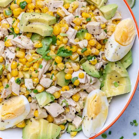 Easy Chicken Avocado Corn Salad - Healthy Fitness Meals