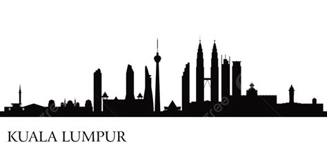 Kuala Lumpur Vector Design Images, Kuala Lumpur City Skyline, Exterior, Front, View PNG Image ...