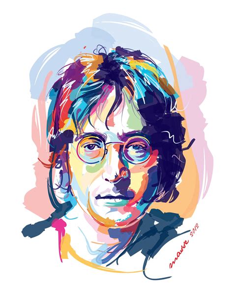 John Lennon Portrait Drawing, Portrait Painting, Beatles Artwork ...