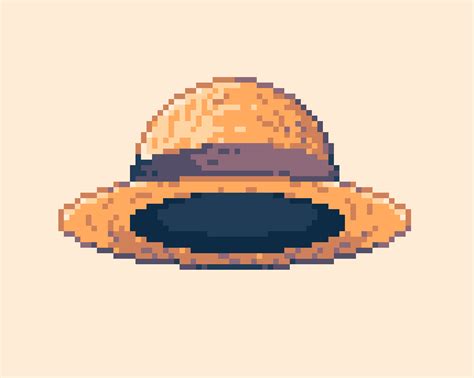 Luffy's Straw hat Pixel art. : r/OnePiece