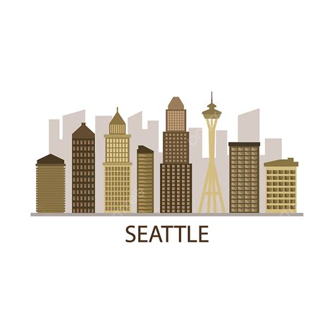 Vector Seattle Skyline Png - Receive vector and graphics resources ...