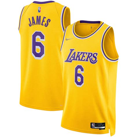 Camisa NBA Los Angeles Lakers Nike Icon Edition 21/22 LeBron James 6 ...
