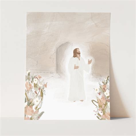 He is Risen Christ Illustration | Etsy