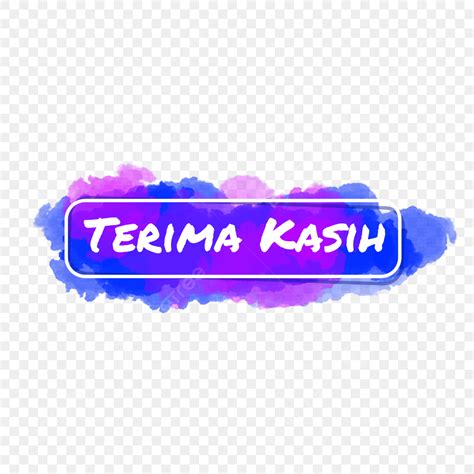 Terima Kasih Texto Azul Aquarela Fundo Transparente Clipart PNG , Terima Kasih, Clipart De Texto ...