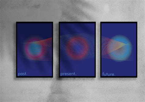 Abstract Wall Art Set of 3 Past Present Future Poster - Etsy