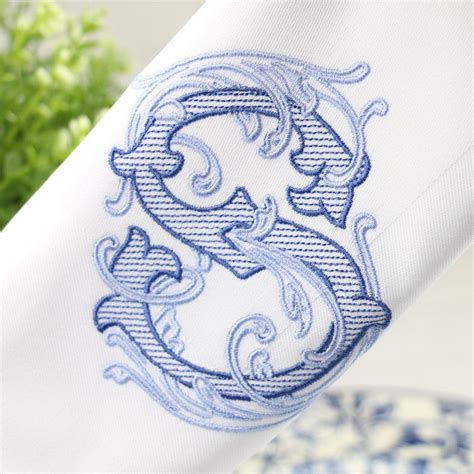 Set of 25 Monogrammed Napkins / Wedding Napkins / Vintage Vine Monogram ...