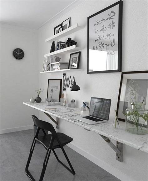 23+ Awesome Minimalist Black White Home Office Decorating Ideas # ...