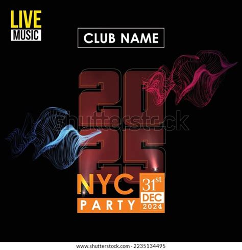 2025 New Year Celebration Party Vector Stock Vector (Royalty Free ...