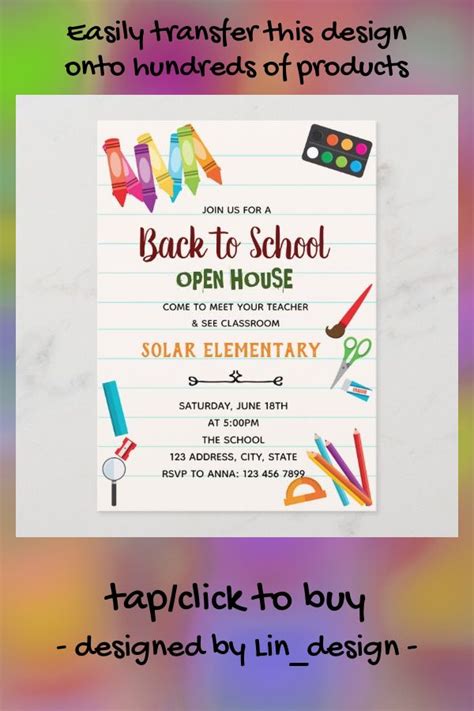 Back to school open house theme invitation | Zazzle