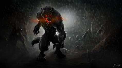 dark wolf fantasy art - Google Search | Ilustración de hombre lobo ...